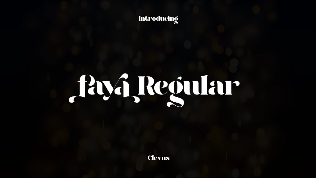 faya Regular 글꼴 샘플 이미지  1