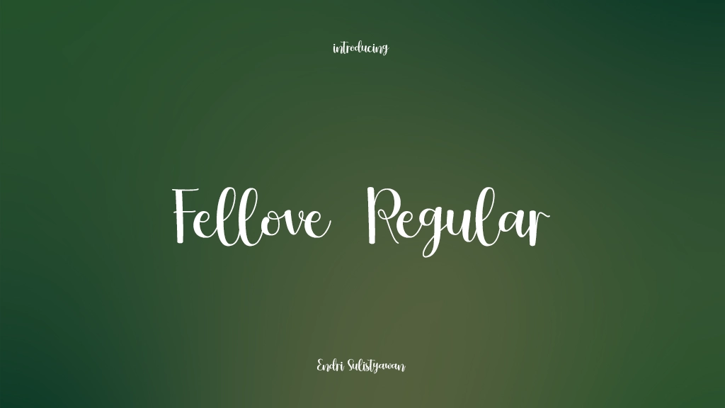 Fellove - Personal use Regular Font Sample Images  1