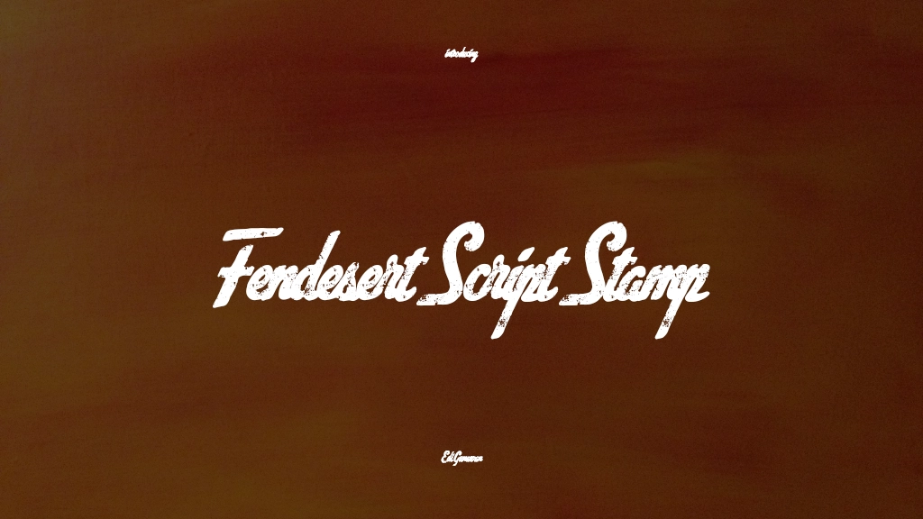 Fendesert Script Stamp Font Sample Images  1