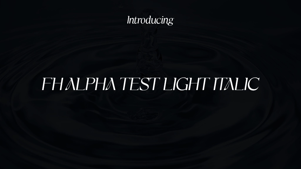 FH Alpha Test Light Italic フォントサンプル画像  1