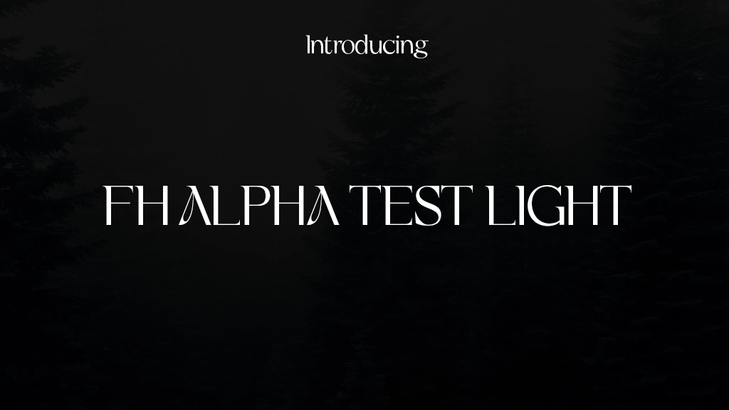 FH Alpha Test Light 글꼴 샘플 이미지  1