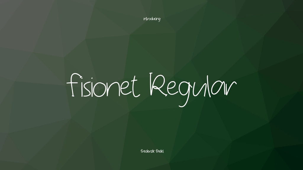 Fisionet Personal Use Font Sample Images  1