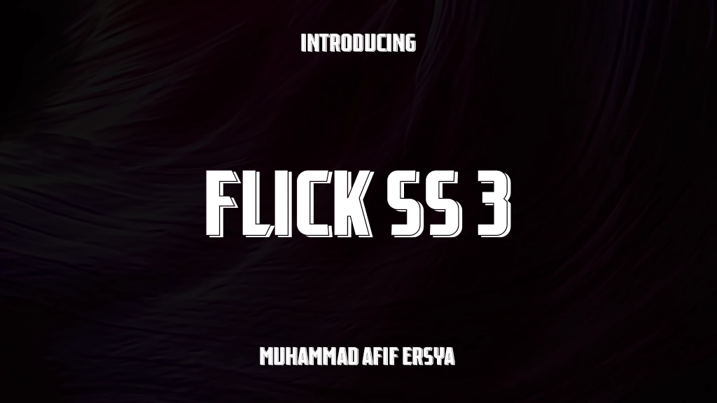 Flick SS 3 Font Sample Images  1