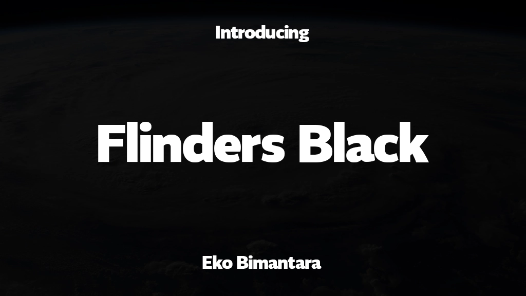 Flinders Trial Black Beispielbilder für Schriftarten  1