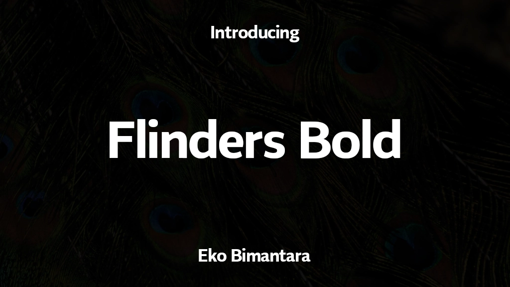 Flinders Trial Bold Beispielbilder für Schriftarten  1