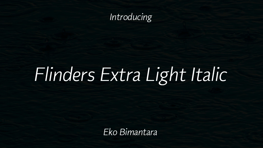 Flinders Trial Extra Light Italic Images d’exemples de polices  1