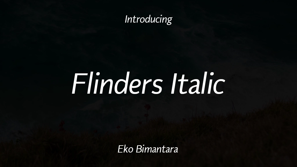 Flinders Trial Italic Beispielbilder für Schriftarten  1