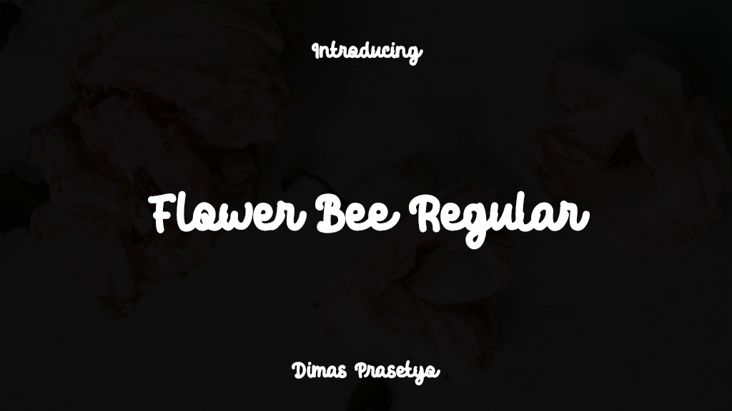 Flower Bee Regular Beispielbilder für Schriftarten  1