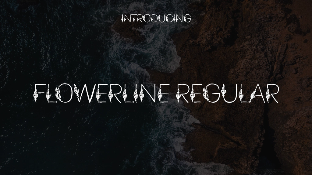 Flowerline Regular Font Sample Images  1