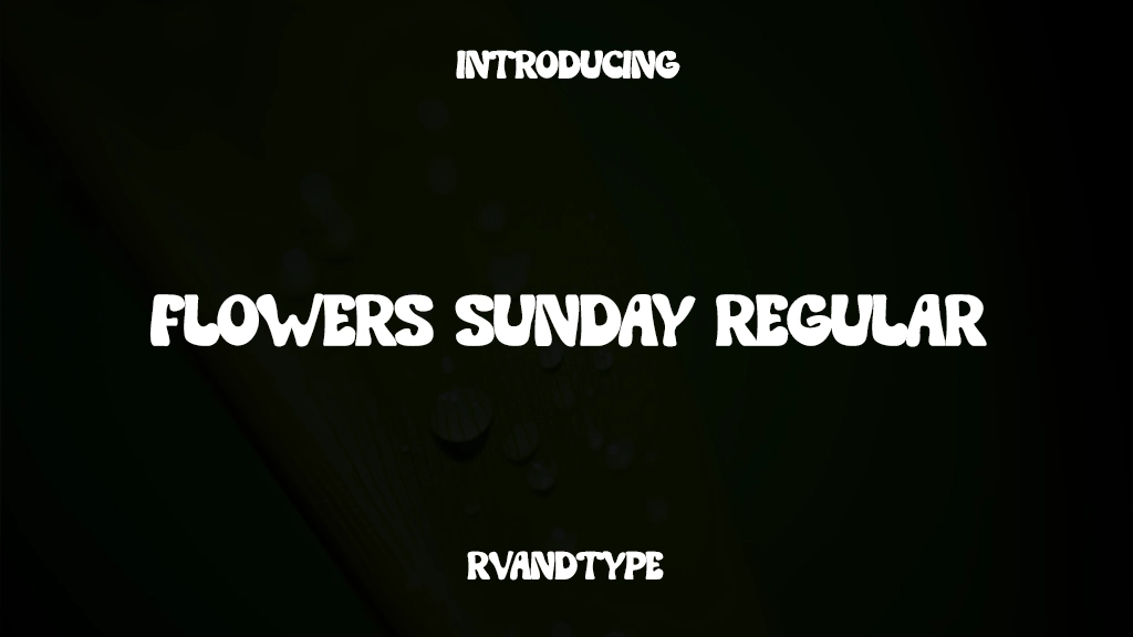 Flowers Sunday Regular フォントサンプル画像  1