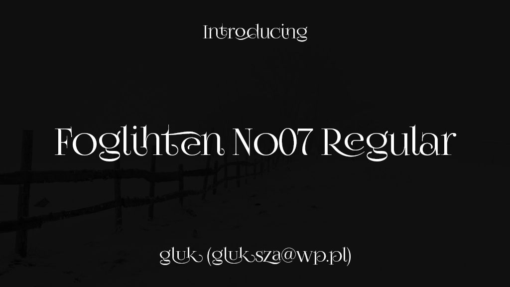 Foglihten No07 Regular 字体样本图像  1