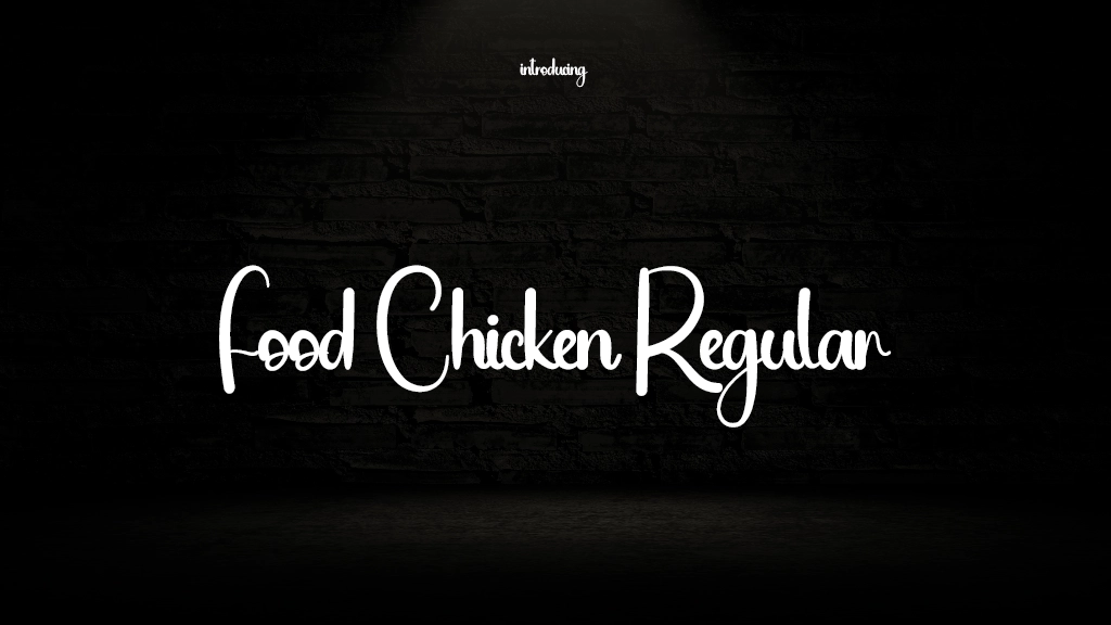 Food Chicken Regular 字体样本图像  1