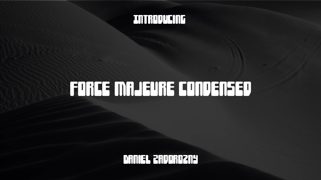 Force Majeure Condensed Condensed Font Sample Images  1