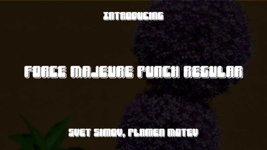 Force Majeure Punch Regular Font Sample Images  1