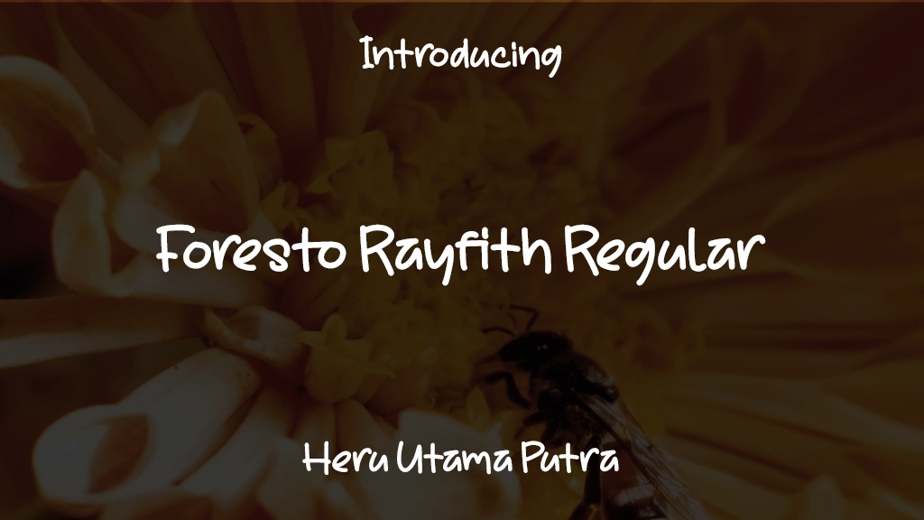 Foresto Rayfith Regular Font Sample Images  1