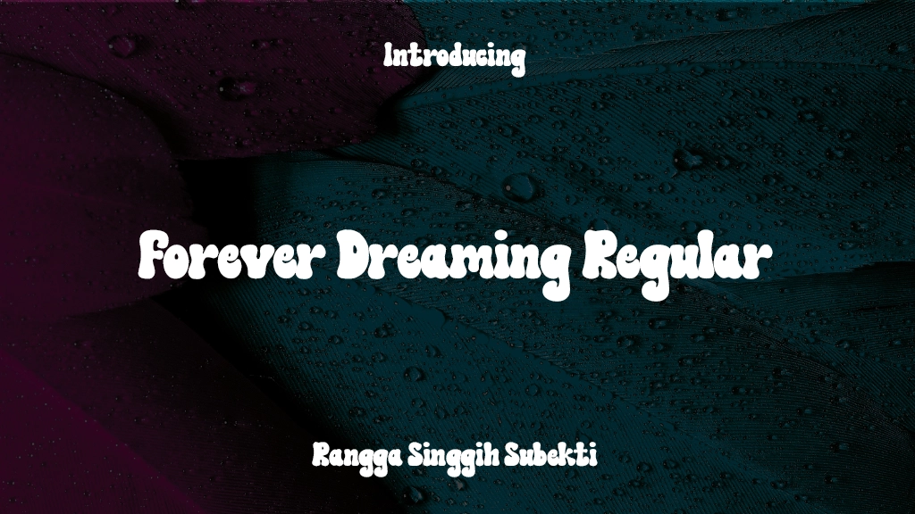 Forever Dreaming Regular Font Sample Images  1