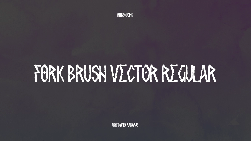 Fork Brush Vector Regular Immagini di esempio dei caratteri  1