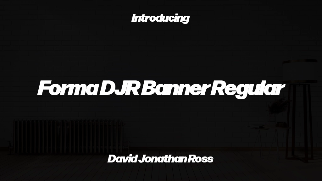 Forma DJR Banner Regular フォントサンプル画像  1