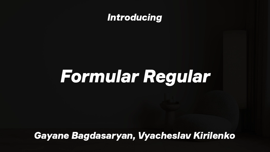 Formular Regular 字体样本图像  1