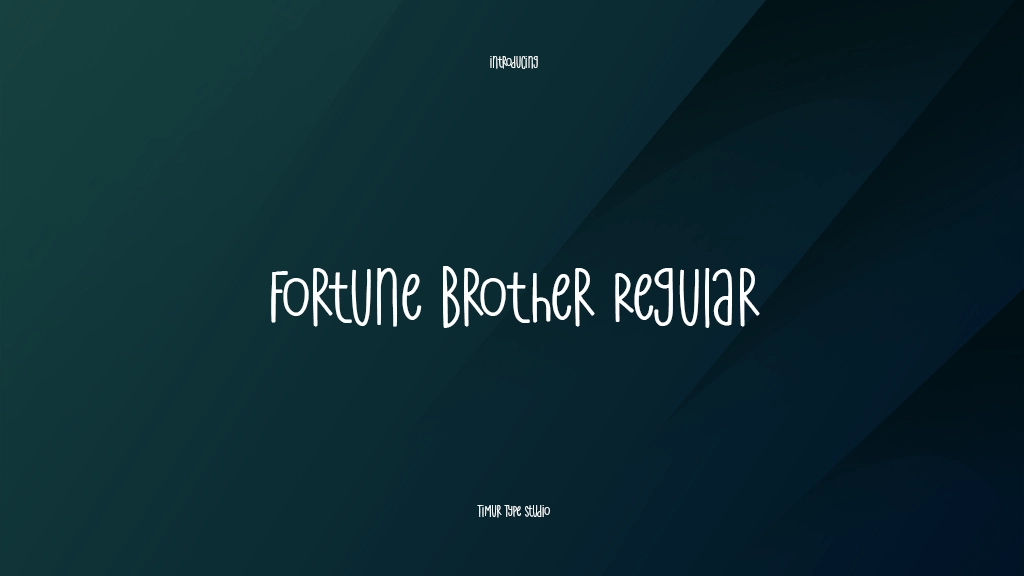 Fortune Brother Regular Immagini di esempio dei caratteri  1