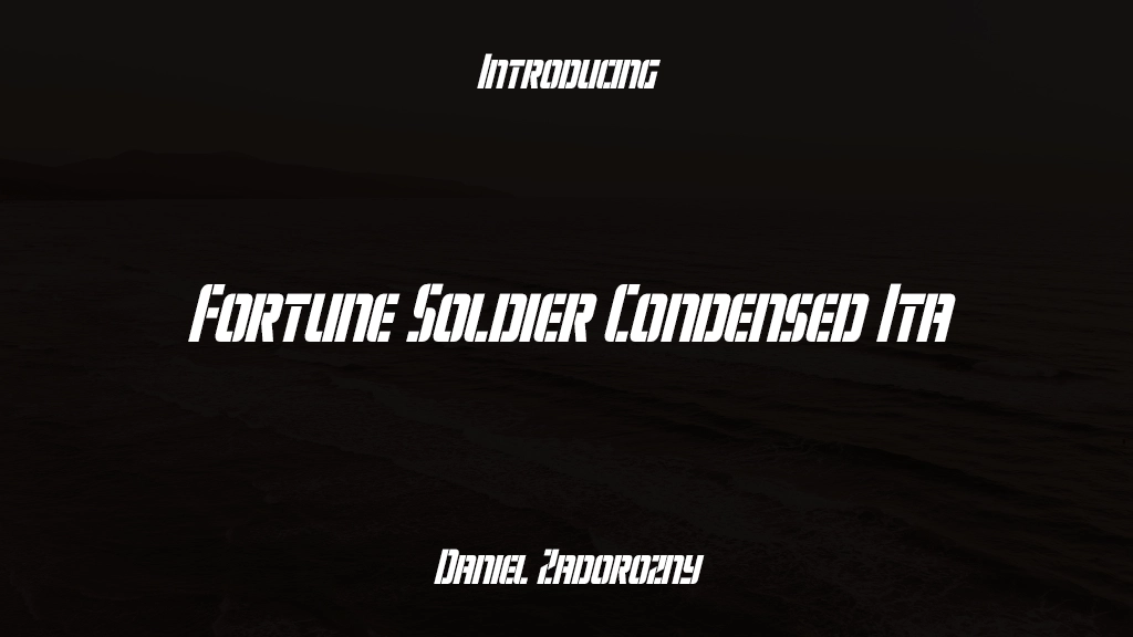 Fortune Soldier Condensed Ital Condensed 글꼴 샘플 이미지  1