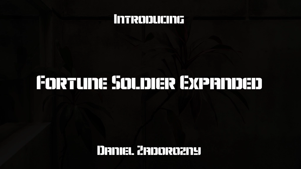 Fortune Soldier Expanded Expanded 글꼴 샘플 이미지  1