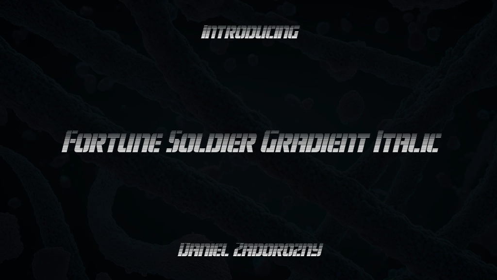 Fortune Soldier Gradient Italic Images d’exemples de polices  1