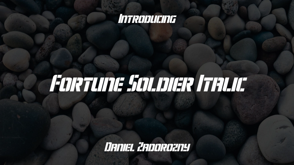 Fortune Soldier Italic 글꼴 샘플 이미지  1