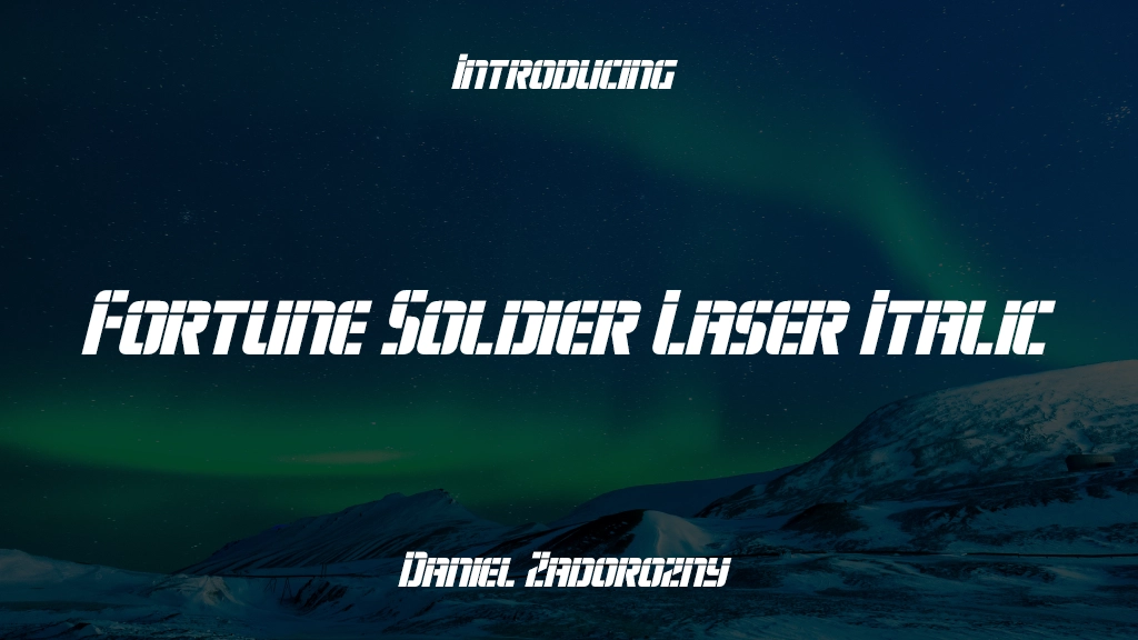 Fortune Soldier Laser Italic 글꼴 샘플 이미지  1