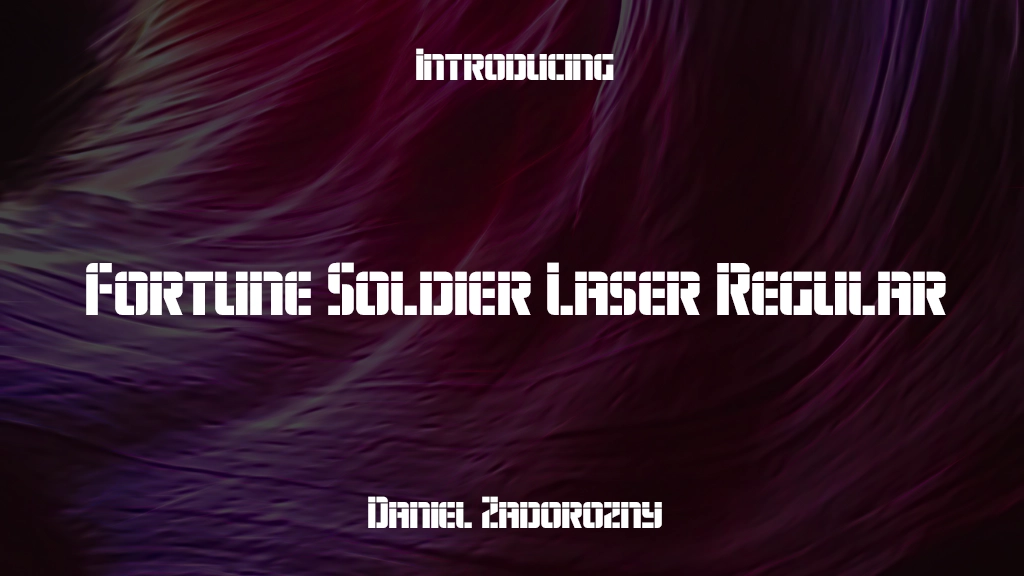 Fortune Soldier Laser Regular 글꼴 샘플 이미지  1