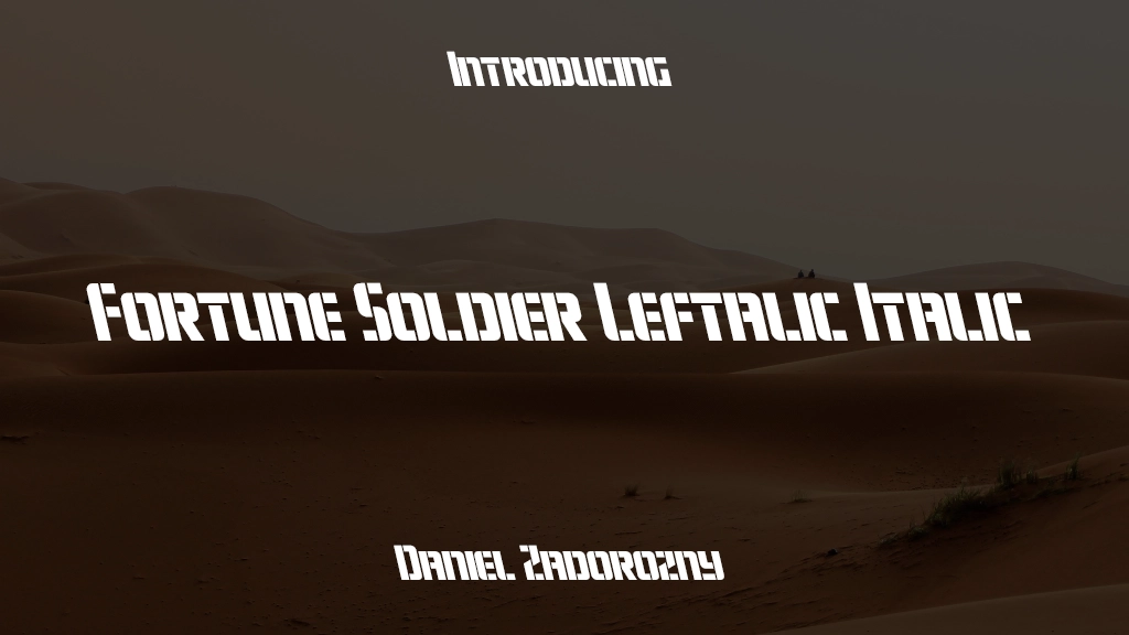 Fortune Soldier Leftalic Italic 글꼴 샘플 이미지  1