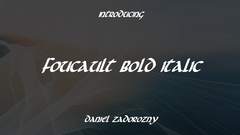 Foucault Bold Italic Bold Italic フォントサンプル画像  1