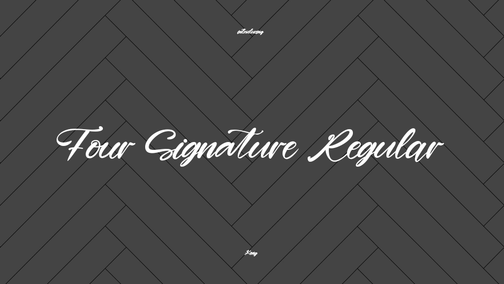 Four Signature Regular Font Sample Images  1