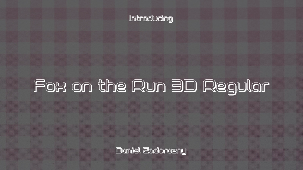 Fox on the Run 3D Regular 글꼴 샘플 이미지  1