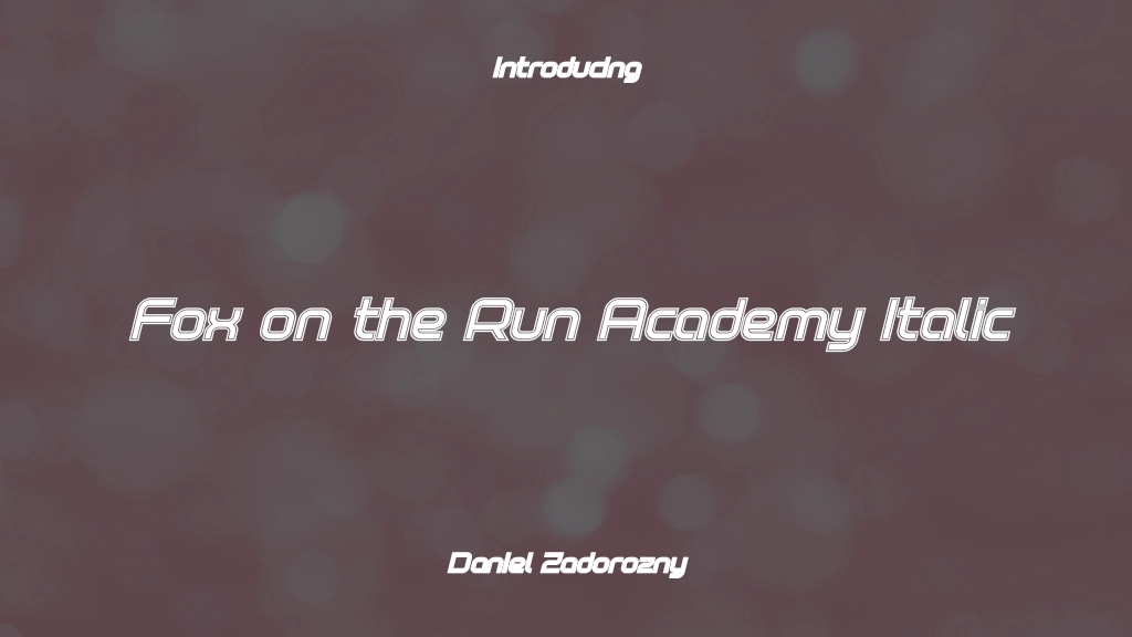 Fox on the Run Academy Italic 글꼴 샘플 이미지  1