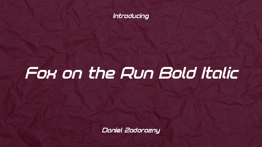 Fox on the Run Bold Italic Bold Italic Font Sample Images  1