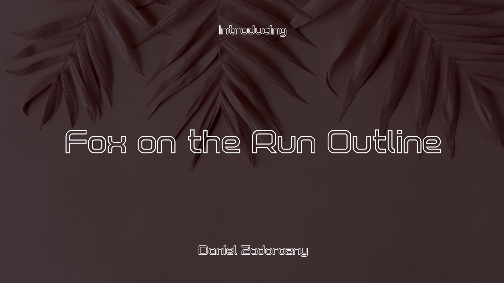 Fox on the Run Outline Outline Font Sample Images  1