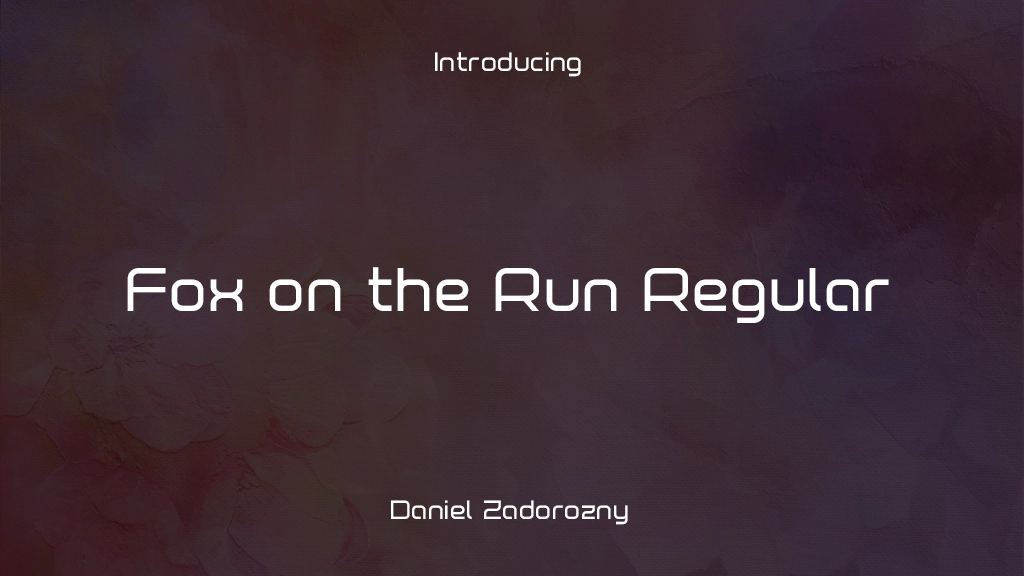 Fox on the Run Regular Font Sample Images  1