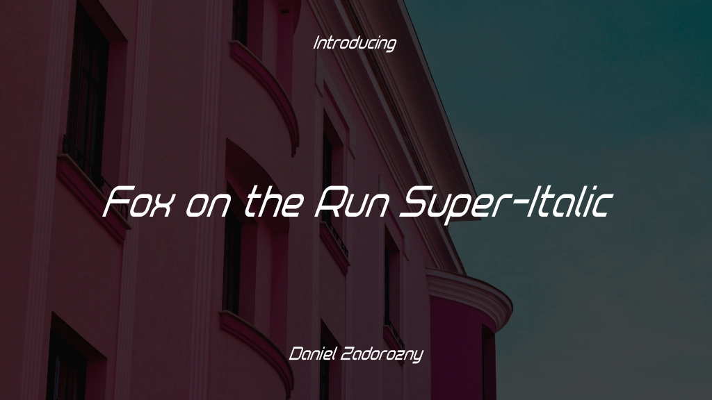 Fox on the Run Super-Italic 글꼴 샘플 이미지  1