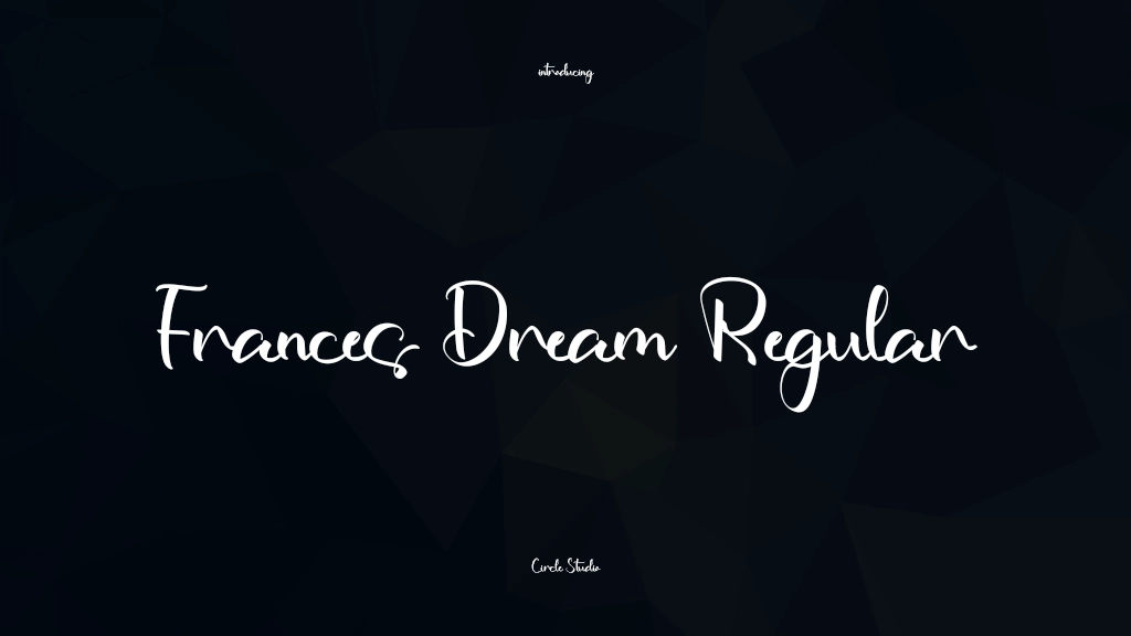 Frances Dream Regular 글꼴 샘플 이미지  1