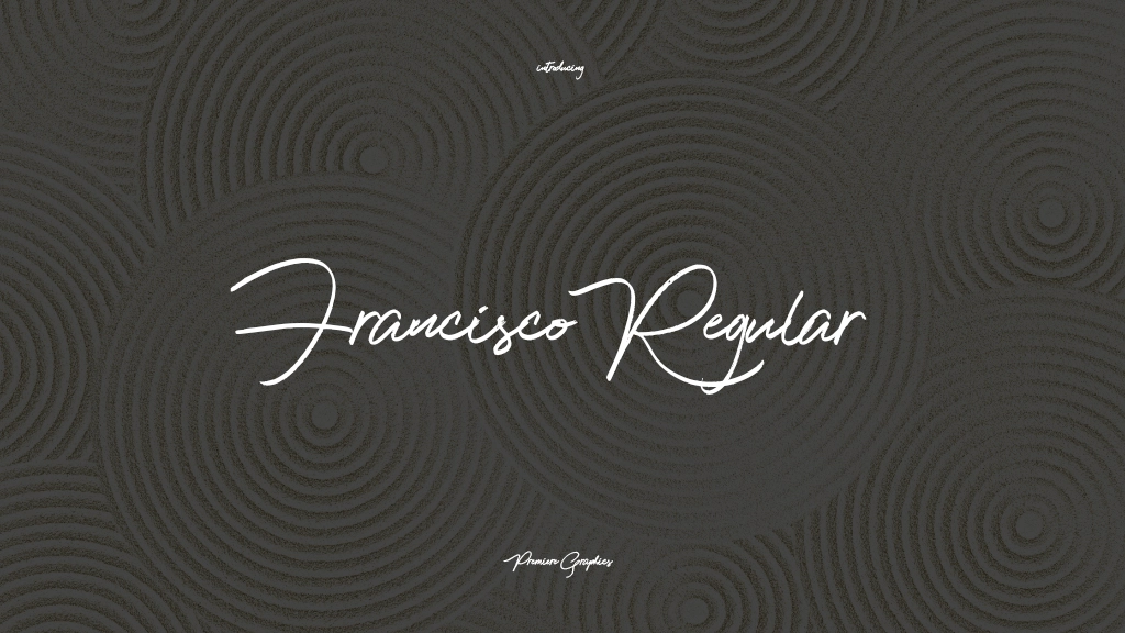 Francisco Regular Font Sample Images  1