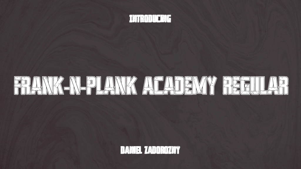 Frank-n-Plank Academy Regular Font Sample Images  1