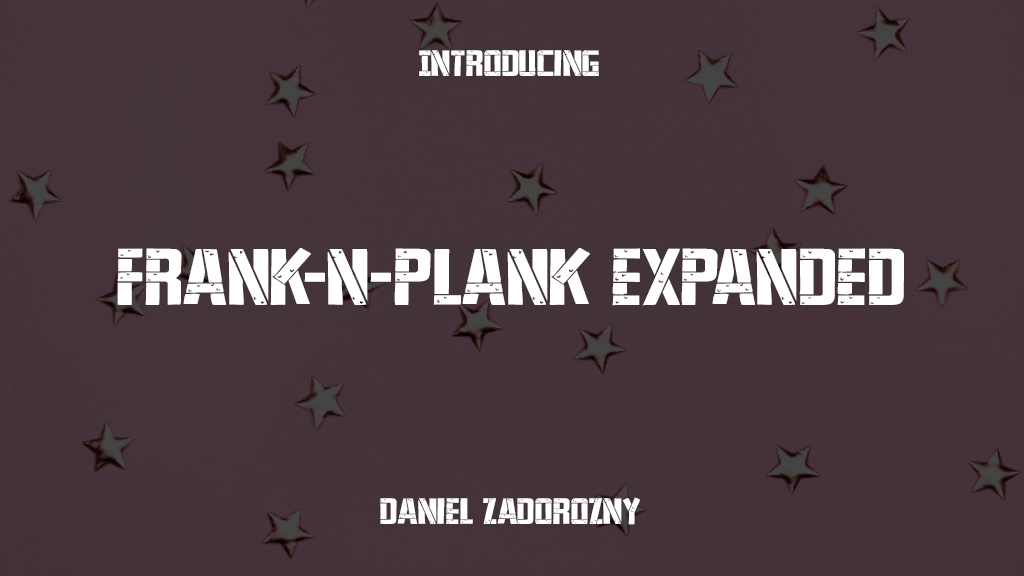 Frank-n-Plank Expanded Expanded 글꼴 샘플 이미지  1