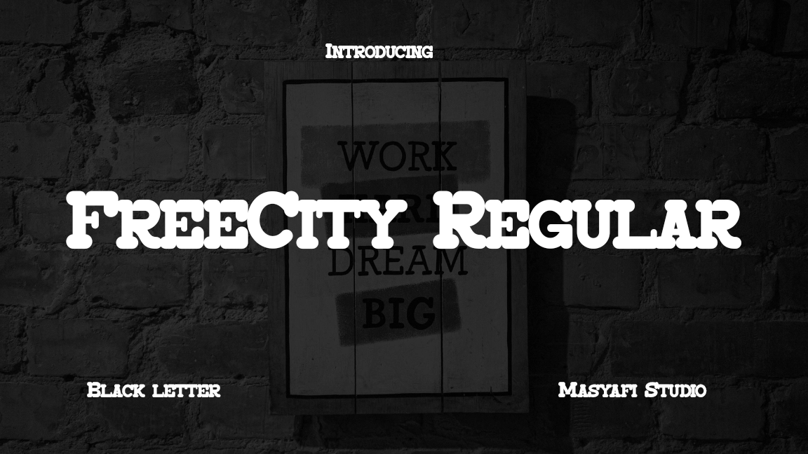 FreeCity Regular Font Sample Image 1