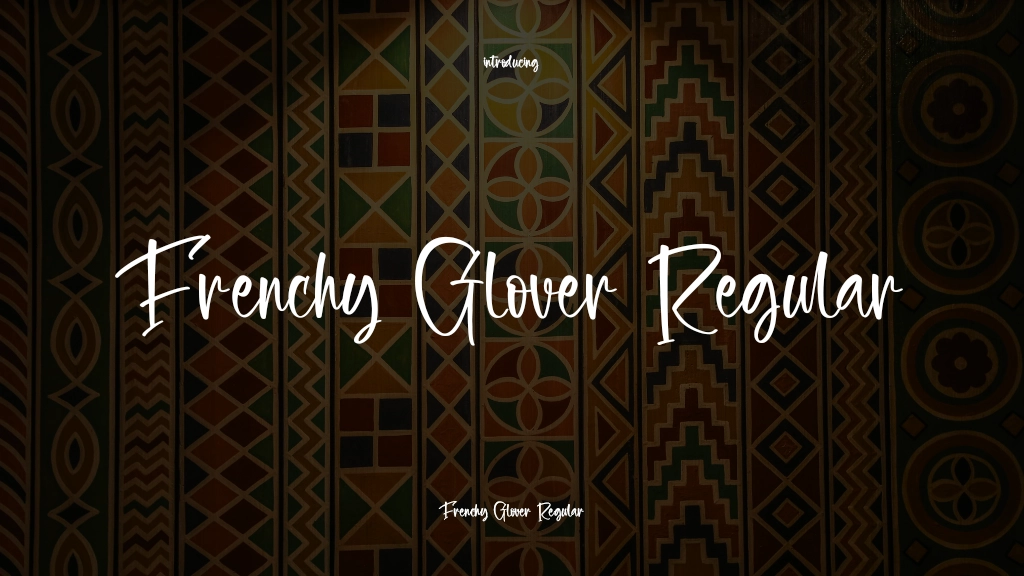 Frenchy Glover Regular Font Sample Images  1