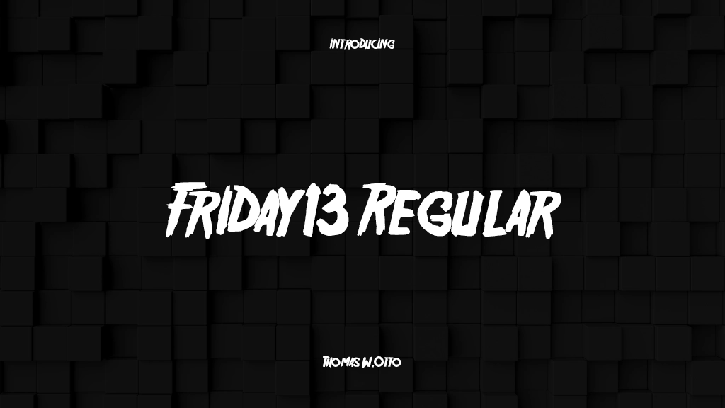 Friday13 Regular Font Sample Images  1