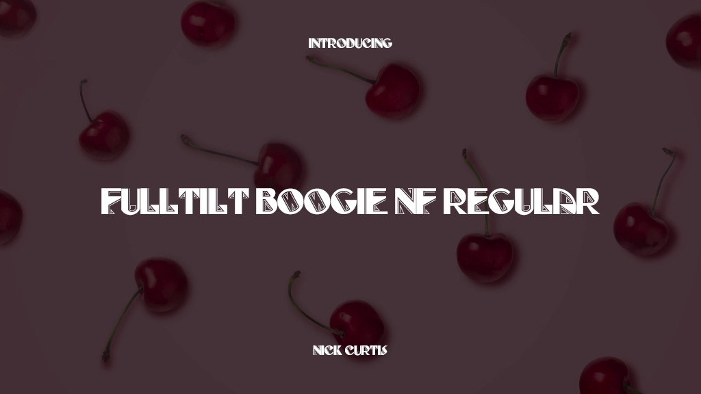 FullTilt Boogie NF Regular Font Sample Images  1