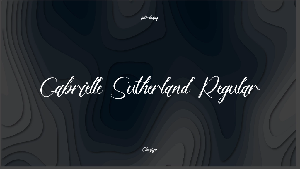 Gabrielle Sutherland Regular Font Sample Images  1