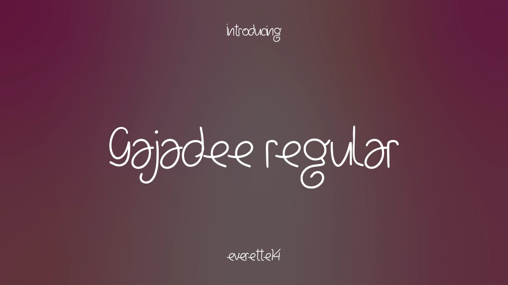 Gajadee Personal Use Regular Font Sample Images  1