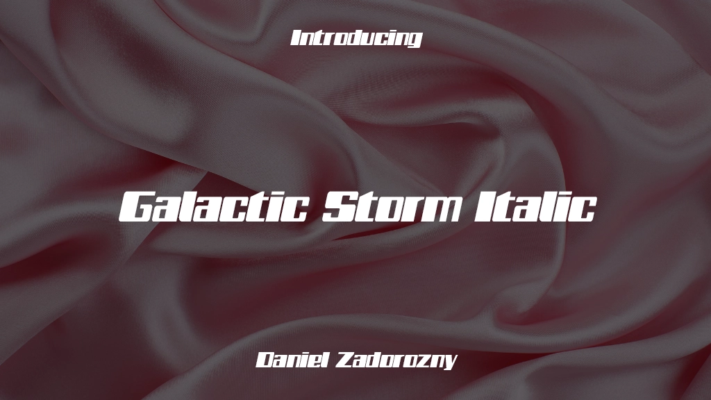 Galactic Storm Italic Immagini di esempio dei caratteri  1